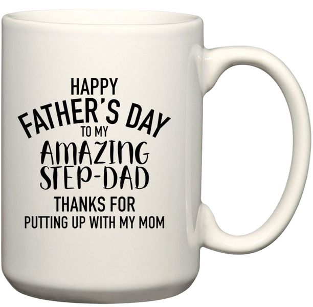 Happy Father's Day To My Amazing Step Dad Gift Coffee Mug