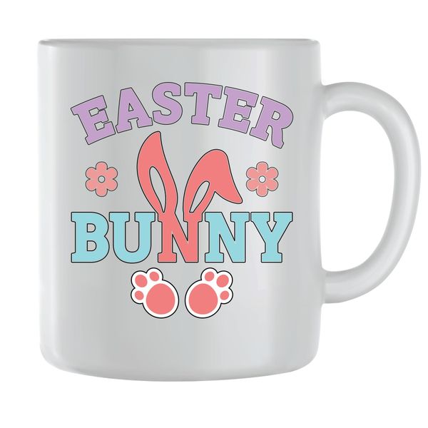 Bunny Feet Coffee Mugs for Men Women Trendy Easter Graphic Cups Present 087