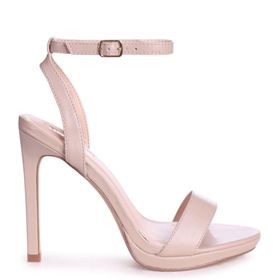 Linzi Ladies HIGHER LOVE Nappa Barely There Stiletto Sandal - Nude PU