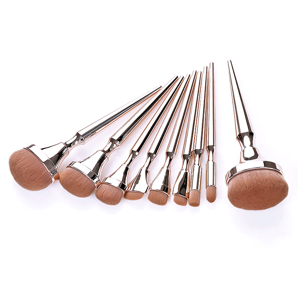 9-Piece Gold Makeup Brush Set