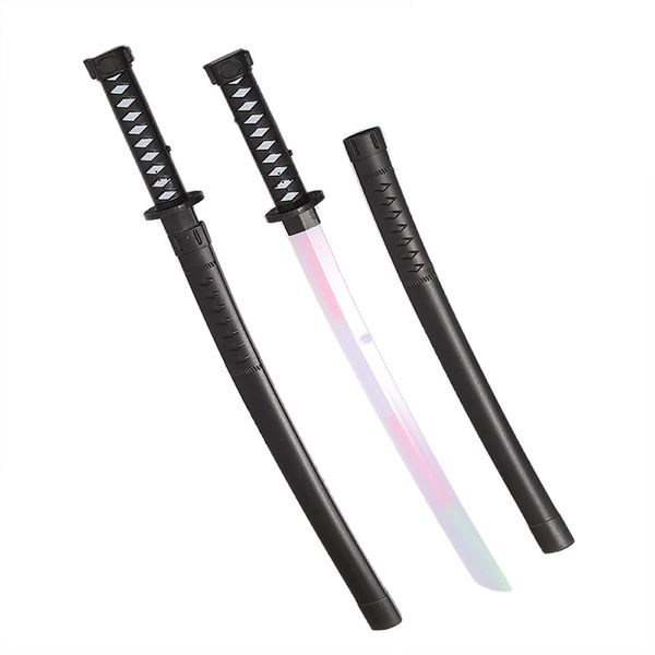 2 Pieces LED Toy Sword Toys Ninja Swords Light up with Sound and Flashing