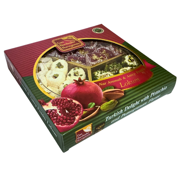 Can Kardesler Pomegranate &amp; Pistachio Luxury Turkish Delight 450g