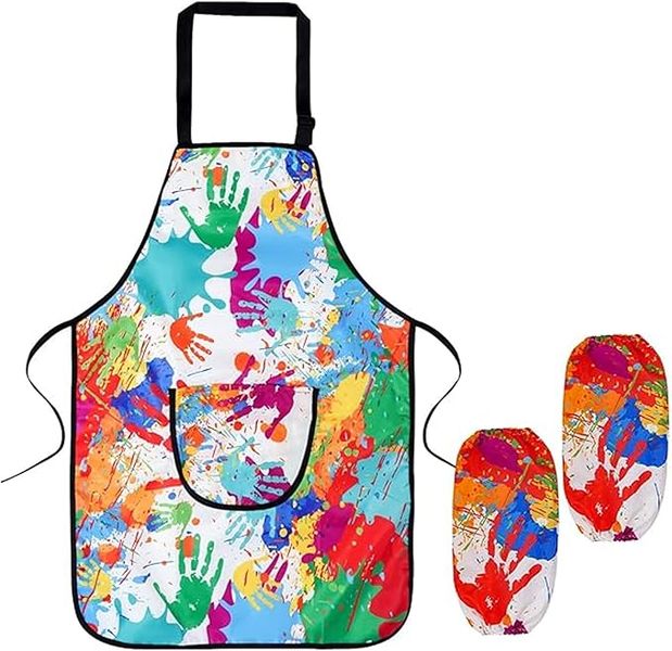 Sulfar Kids Painting Aprons Set, Toddler Painting Apron with Pocket