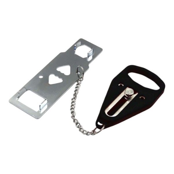Portable Door Lock For Safety &amp; Security - Black