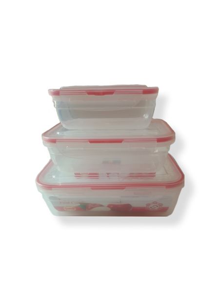 Set Of 3 Piece Rectangular Lunch Boxes