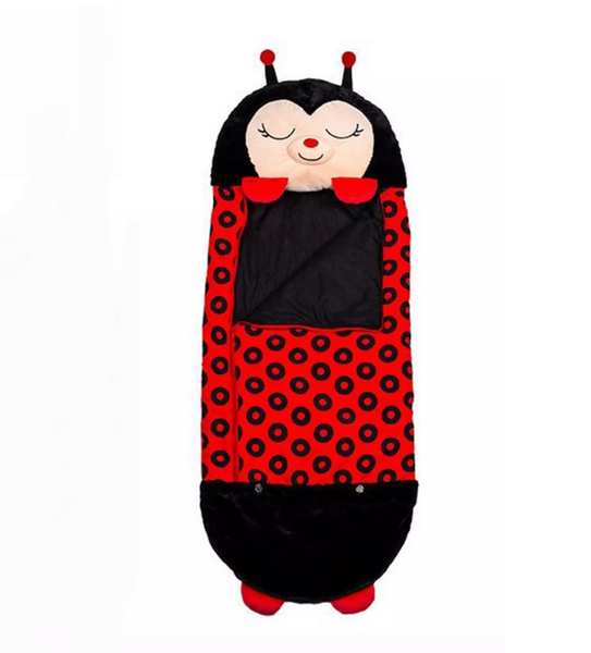 2 in 1 Play Pillow &amp; Sleeping Bag - Red &amp; black
