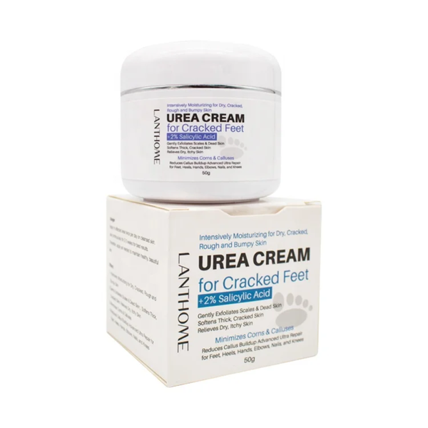 Urea Cream with Salicylic Acid for Cracked Feet and Heels and Dry Skin