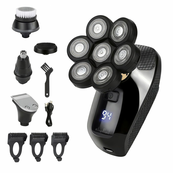Kingdushi 7d Electric Razor For Men, Wet and Dry Head Shaver Led Display