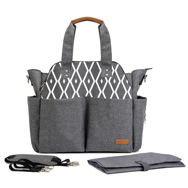 Babeniq Baby Diaper Tote Bag &amp; Changing Pad, Multifunction Nappy Bag