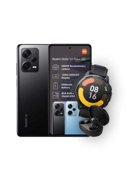 Xiaomi Redmi Note 12 Pro+ 5G 256GB Dual Sim - Black + Xiaomi S1 Active Watch + Earbuds 2