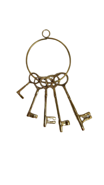 Fancy Brass Jailers Key Set - Gold Finish