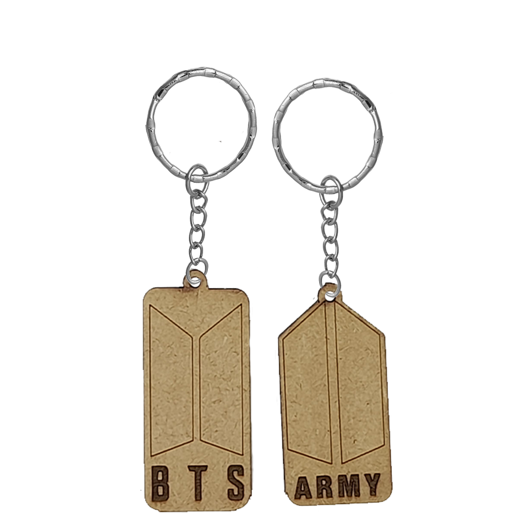 BTS Lasercut keyring Set of 2 BTS and Army Rect Shop Today. Get