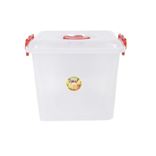 8.5 Litre Clear Container with Assorted Colour Handles.