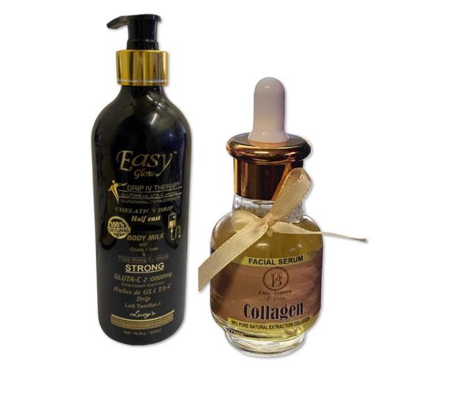 Easy Glow Body Milk 500ml &amp; Collagen Facial Serum 40ml