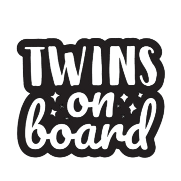 Baby on Board Sign Decal Sticker - Twins on Board Stars