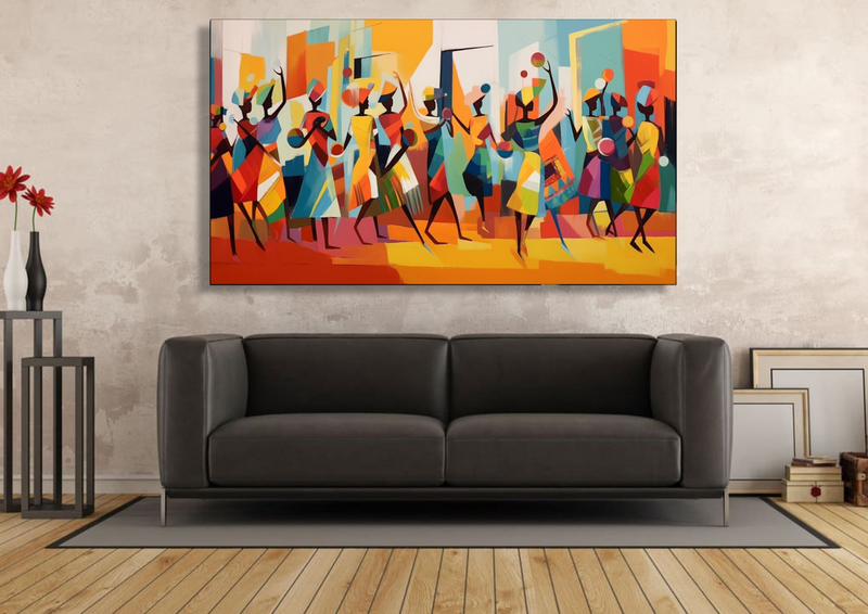 Canvas Wall Art - Township Rhythms Abstract - IM0377