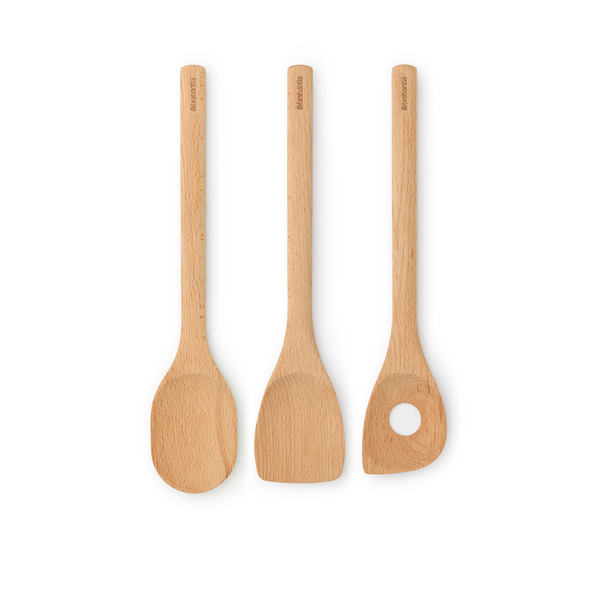 Brabantia - Set of 3 Wooden Kitchen Utensils - Beech Wood