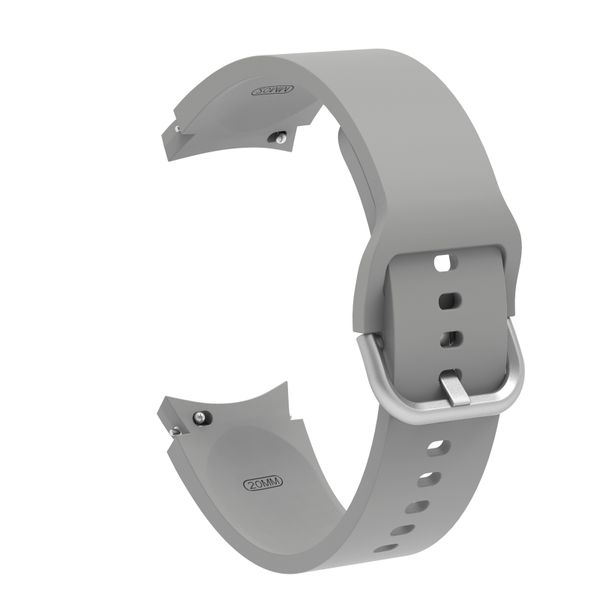 Silicone Watch Strap Compatible with Samsung Galaxy Watch 4/5/6/7/7FE - Grey