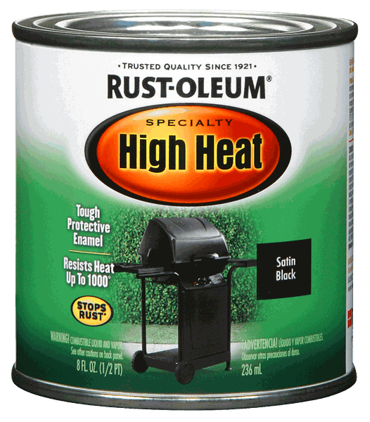 Rust-Oleum High Heat Brush on Bar-B-Que Black 236ml