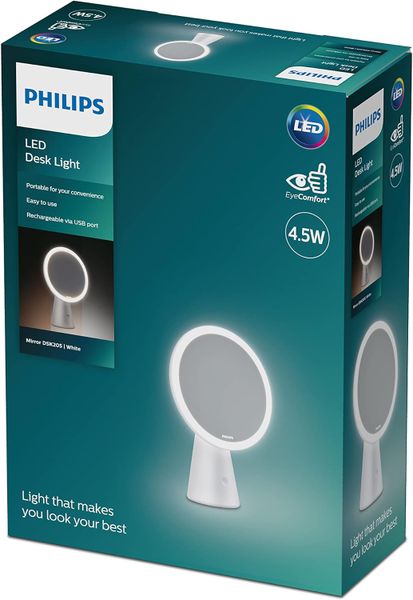 Philips Portable light built-in battery Mirror DSK205 PT 4.5W 30-50K W USB