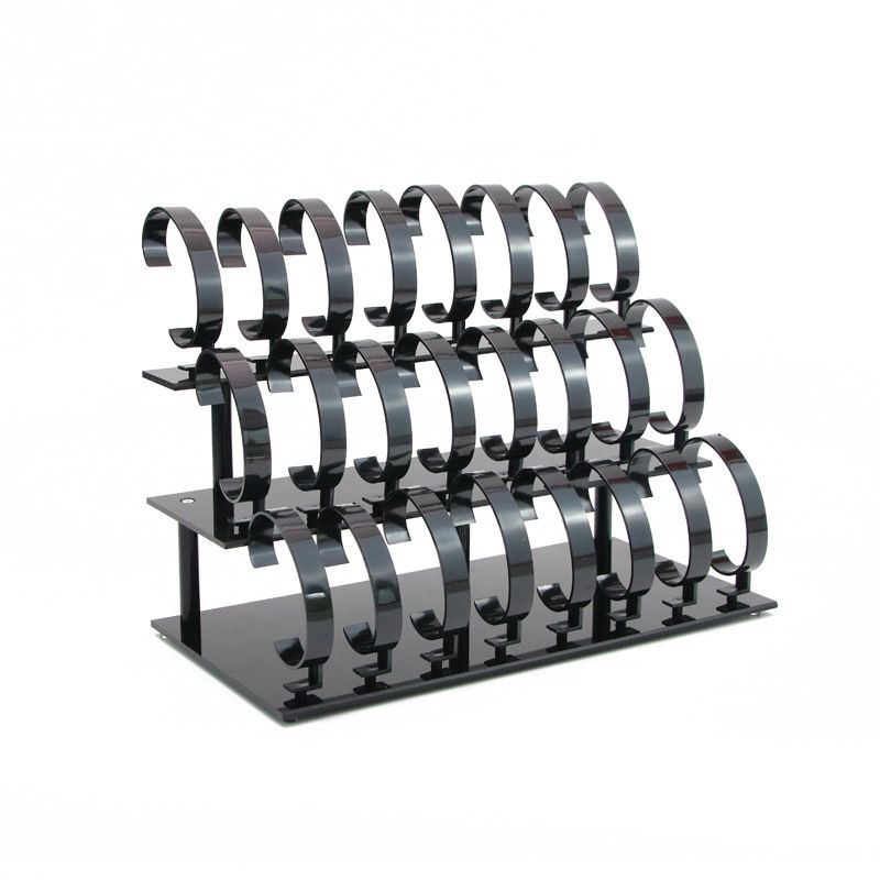 24 Grid Black Acrylic Watch Rack Watches Display Stand | Shop Today ...