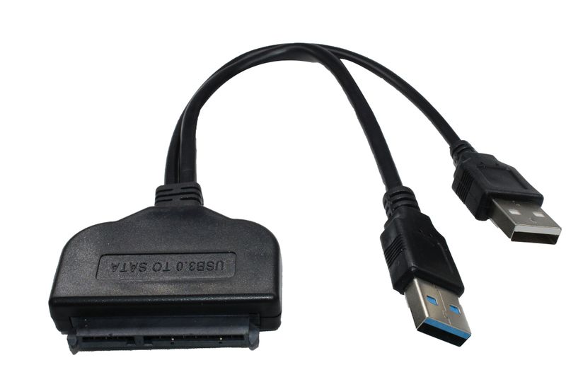 Dual USB SATA Cable - SATA to USB Cable - Hard Drive Converter Adapter