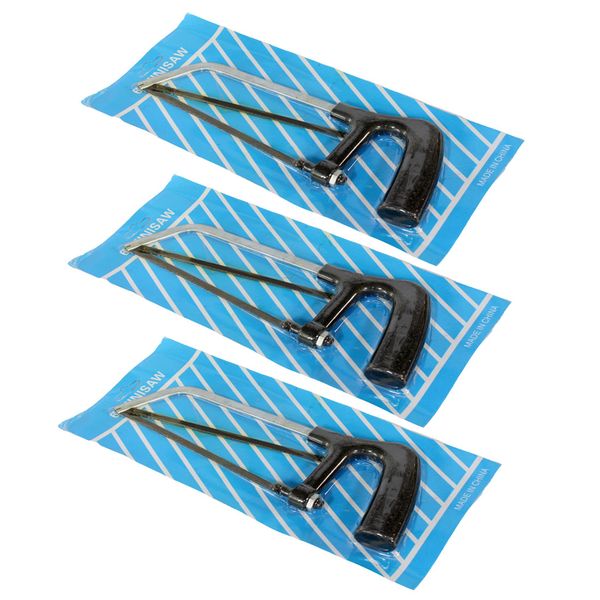 Compact Hand Hacksaw with Steel Frame - 3 Pack