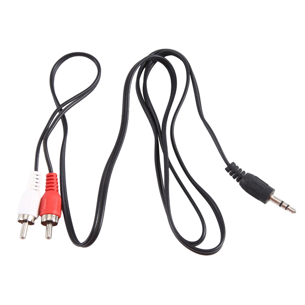 3.5mm Headphones Plug Jack to 2 x RCA AV Audio Cable