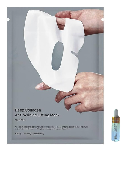 2 Pack Deep Collagen Anti-Lifting Overnight Mask + Mini Beau Labs Serum