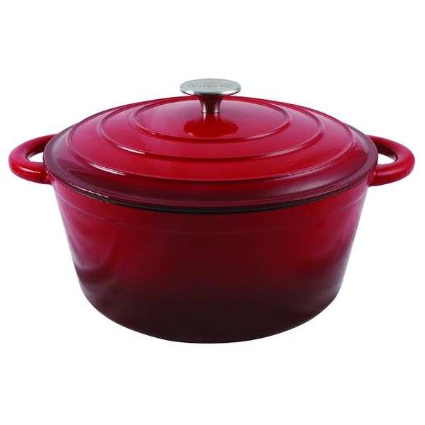 Red Enamel Casserole Pot 6L 160/031