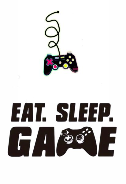 Graphic Gaming Room Decal Wall Art Sticker Set