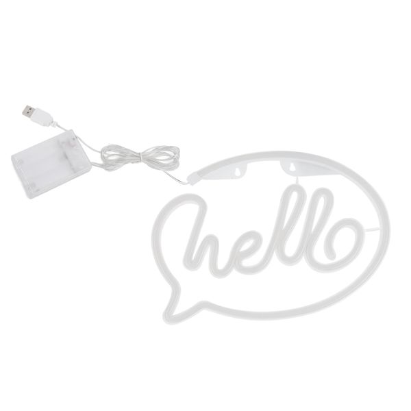 USB/Powered "Hello" Neon Sign for Restaurant, Bar