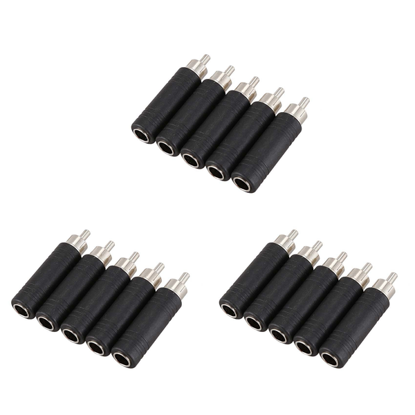 5X Mono Female Jack To Rca Male Plug Audio Adapter Cable Converter