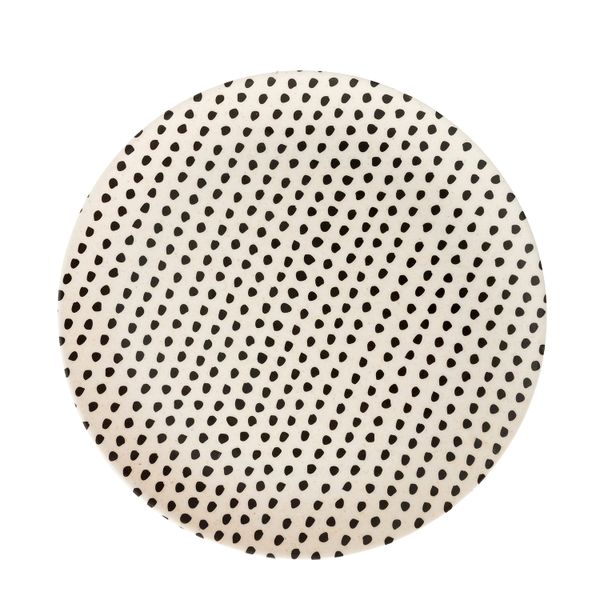 George &amp; Mason - Bamboo Fibre 4 Pack Black Spot Side Plates