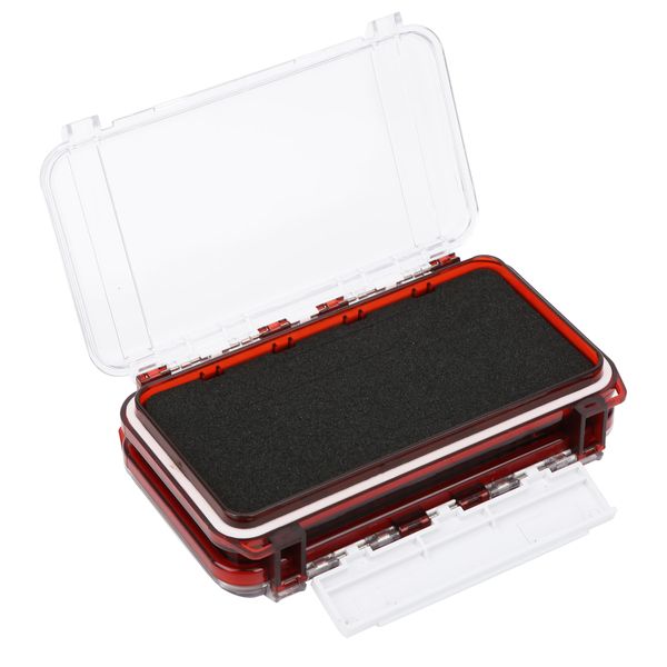Transparent Red Double-Sided Tackle Box
