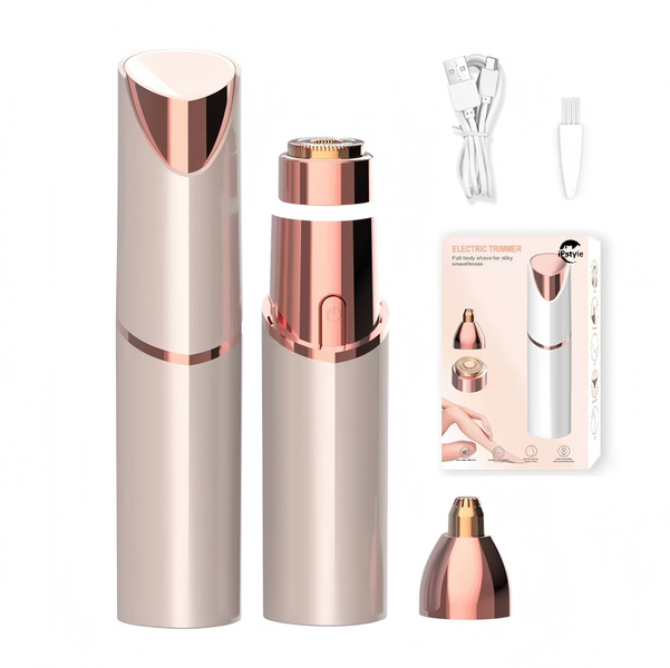 2-in-1 Facial Eyebrow Trimmer Rechargeable Painless Facial Eyebrow Shaver