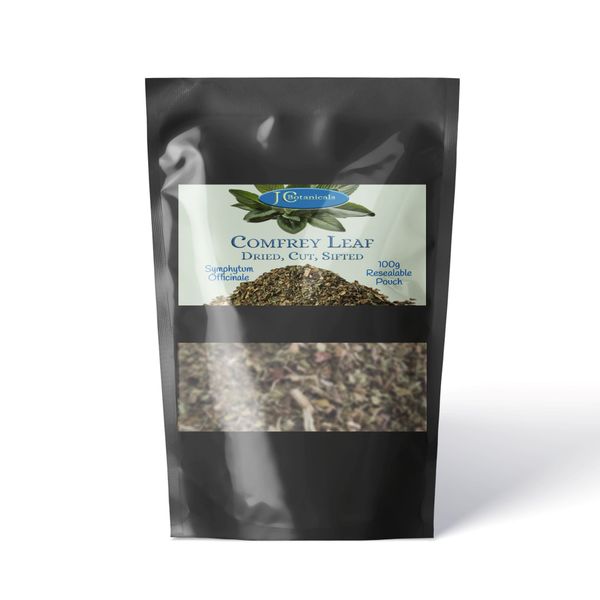 Comfrey Leaf 100g, Naturally Dried, Cut and Sifted by JC Botanicals
