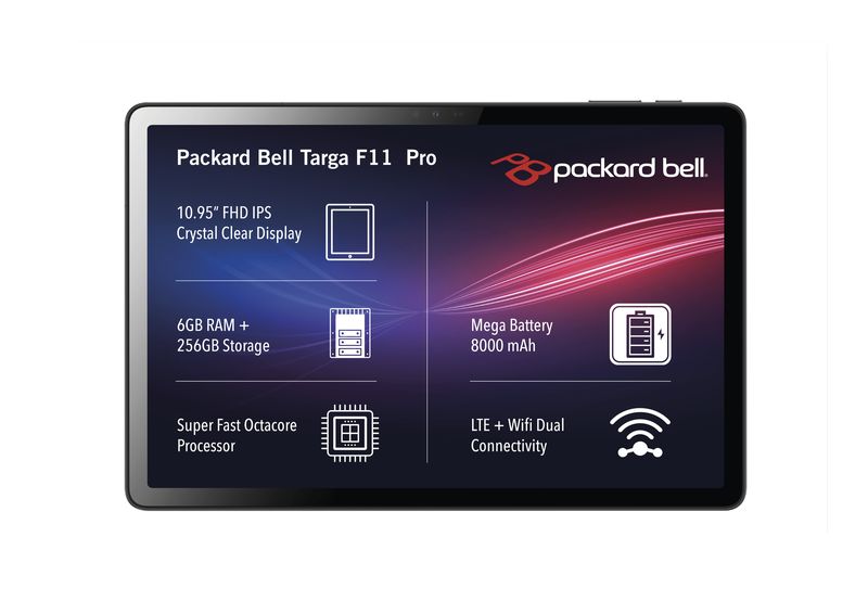 Packard Bell Targa F11 11" LTE + Wifi 6GB + 256GB Tablet Plus Folio Cover