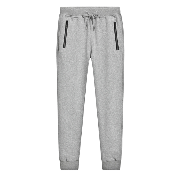 Big Size -Quality 100% Cotton -Joggers - Zipper Pockets - Grey
