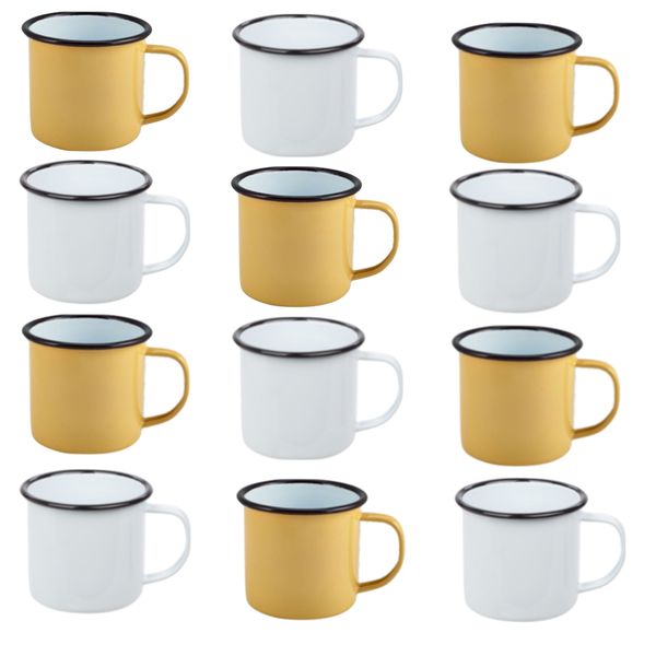 Kitchen Mini Enamel Mugs Set of 12 (6cm)