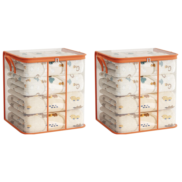 Extra-Large Transparent PVC Household Storage Bag - 2 Pack