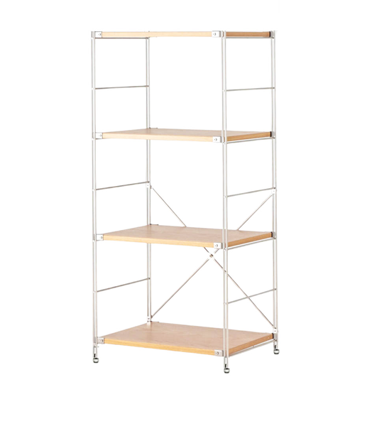 Bestby 4-Tier/3-Tier Stainless Steel Display Shelf Organizer (52cm Width)