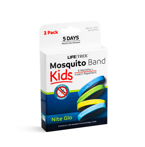 Lifetrek DEET Free Mosquito Repellent Kids Wrist Band Nite Glo 2 Pack