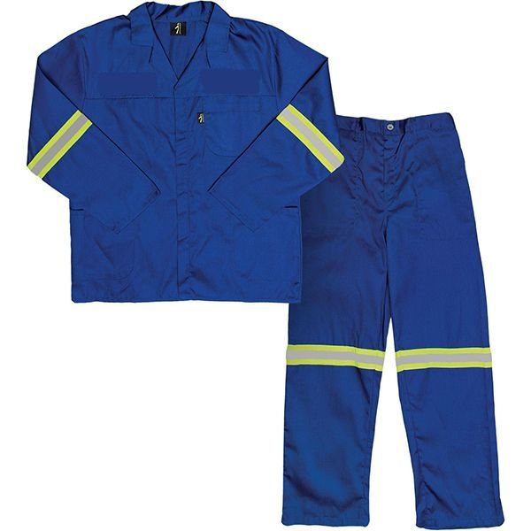 Worksuit 2Piece Royal Blue with Reflective Bands on Arms and Legs