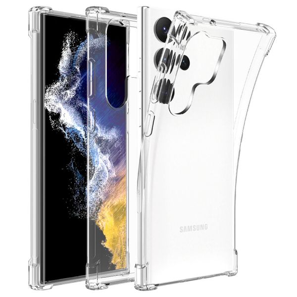 TPU Clear Case &amp; 9D Tempered Glass Compatible with Samsung Galaxy S23 Ultra