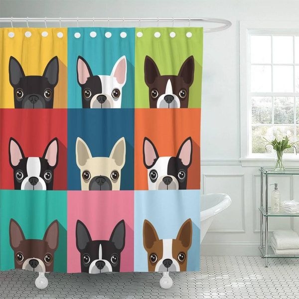 Shower Curtain Pugs