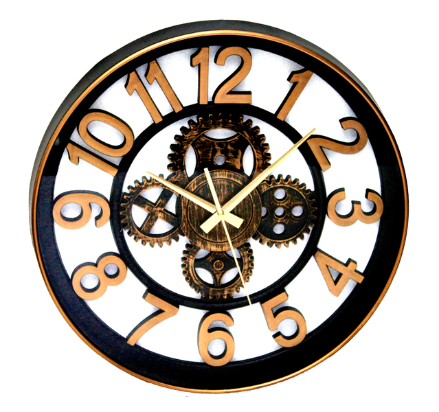 Vintage//Antique Golden Silent 3D Wall Clock