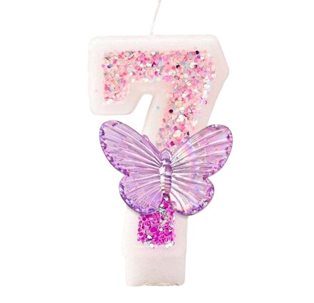 Butterfly Birthday Candle Number 7