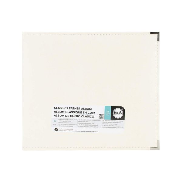 We R Classic Leather D Ring Album 12X12 Vanilla
