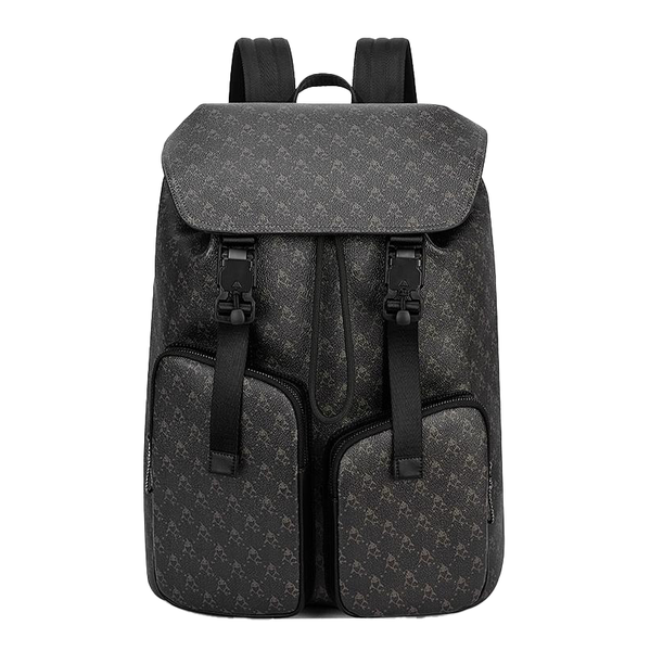 Luxury Monogram Laptop Backpack 15.6 Inch Double Buckle Water-Resistant